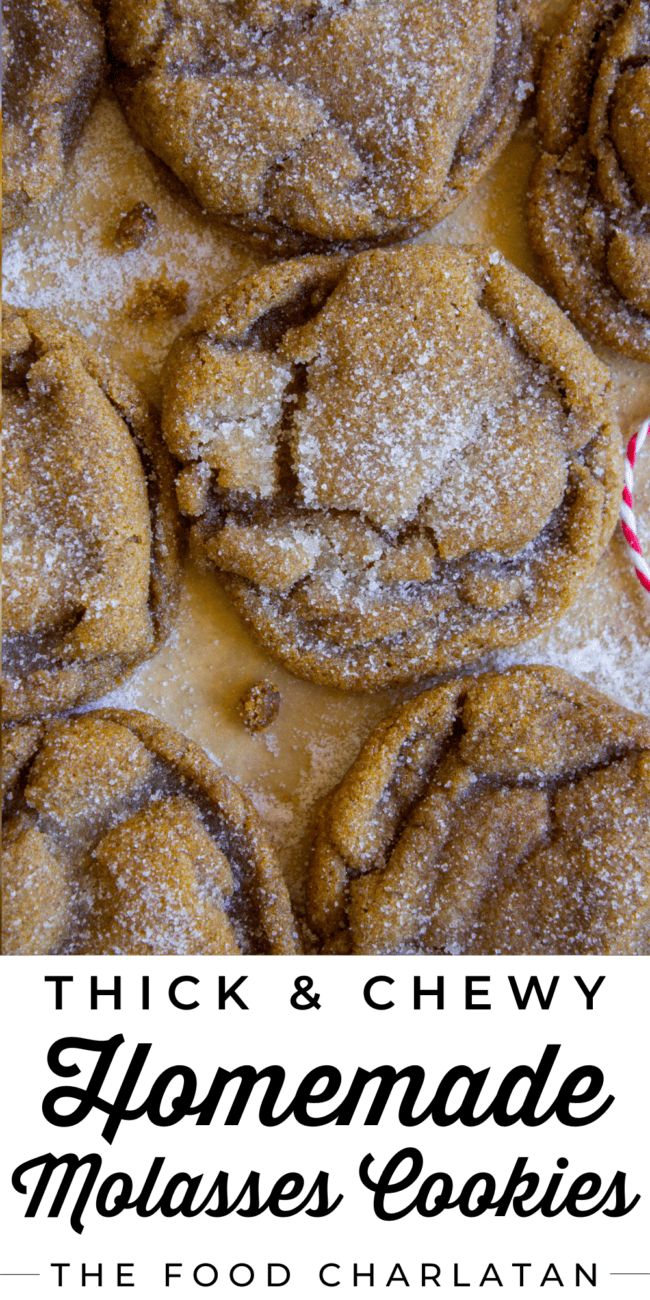 soft and chewy ginger molasses cookies.