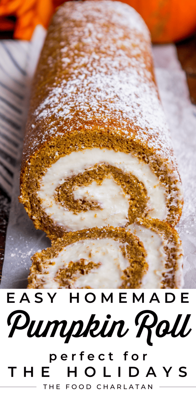 Pumpkin Cake Roll - The Food Charlatan