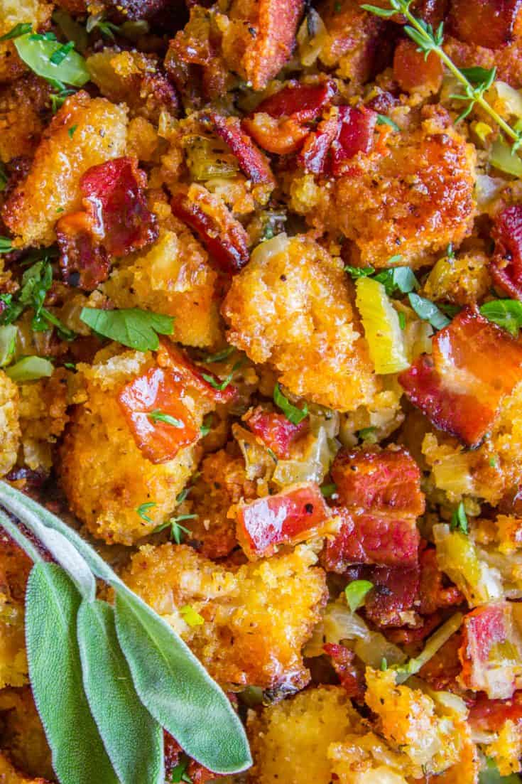 Cornbread Stuffing with Bacon and Sage The Food Charlatan