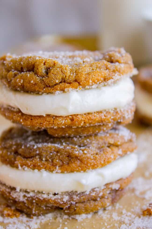cookie sandwiches stacked