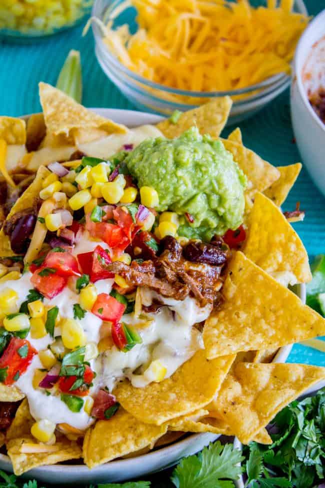 Ultimate Chili Nachos with Queso and Guacamole - The Food Charlatan