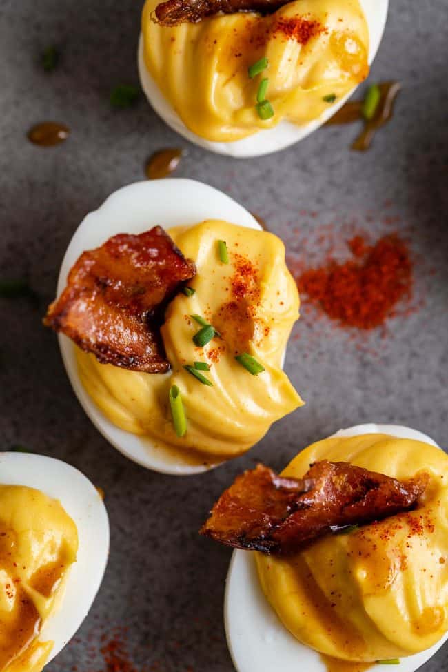 Soft Boiled Egg with Candied Bacon Dippers - Step Away From The Carbs