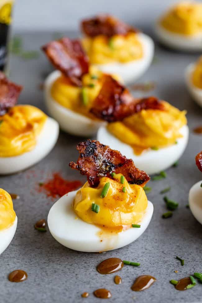 Dijon Mustard Deviled Eggs with Bacon The Food Charlatan