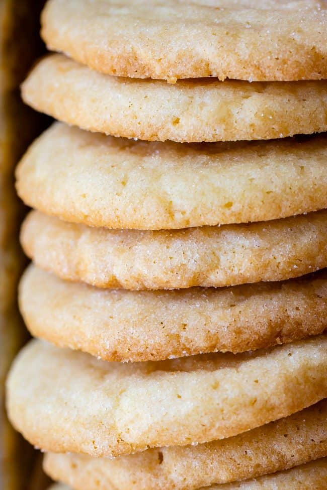 a stack of thin and crispy Swedish sugar cookies. 