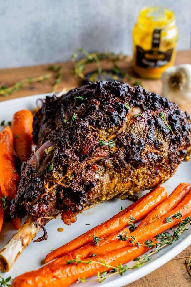 Roast leg of lamb