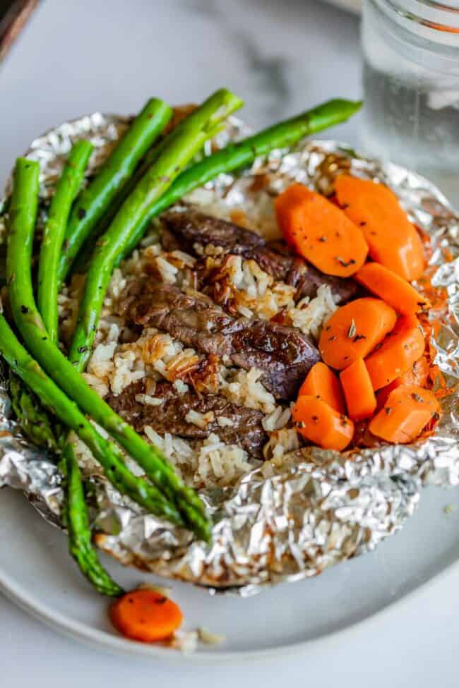 Beef and Veggie Foil Dinner Packets - Completely Delicious