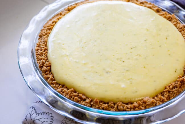 a baked key lime pie.