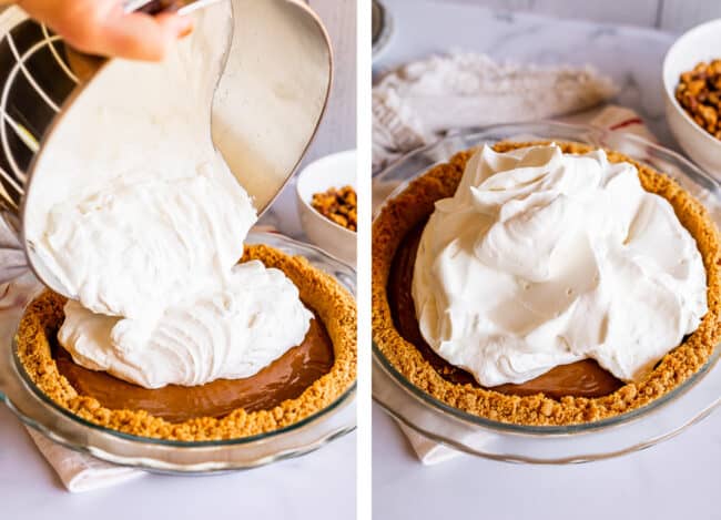 Dulce de Leche Cream Pie with Crumble Topping - The Food Charlatan