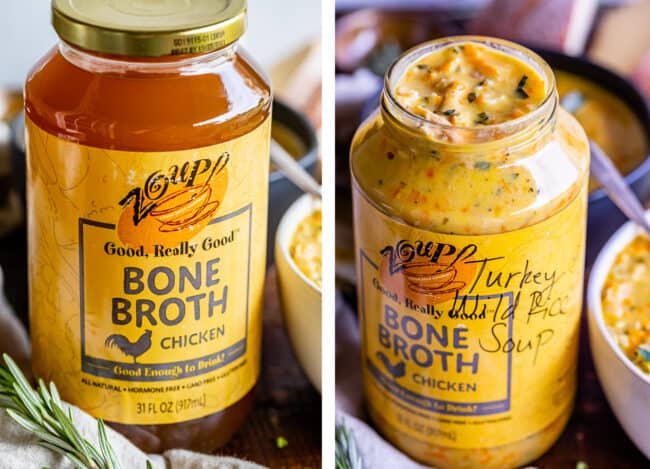 Zoup! Bone Broth shown for turkey wild rice soup recipe