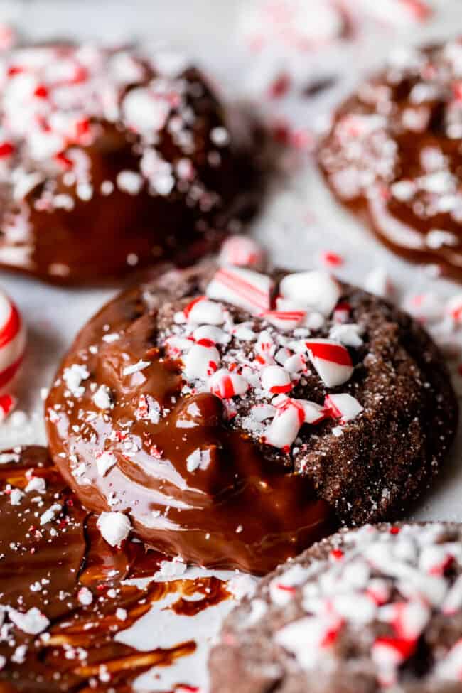 Fine 'N' Dandy Dark Chocolate Candy Cane Melts