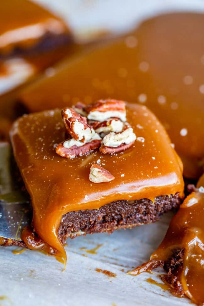 Homemade Salted Caramel Brownies - The Food Charlatan