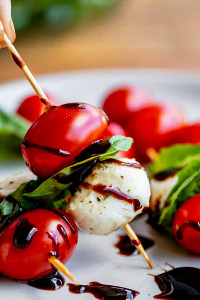 Caprese Salad Skewers Appetizer The Food Charlatan