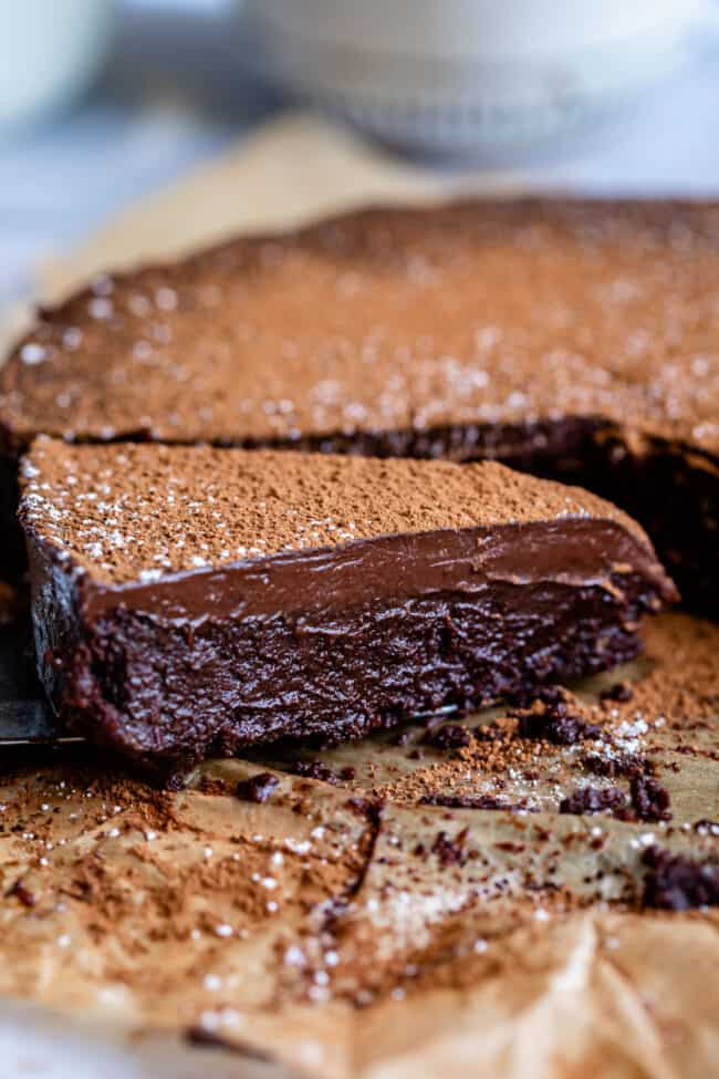 EASY Flourless Chocolate Cake with Ganache - 11