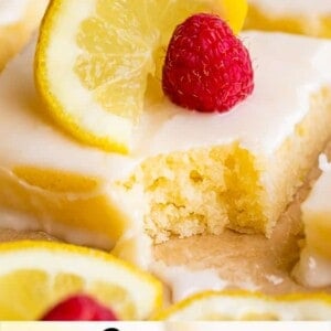 lemon sheet cake with glaze