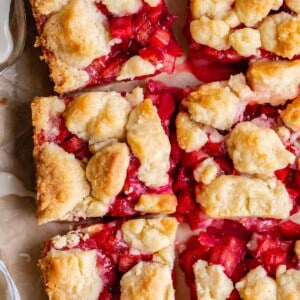 rhubarb bars with shortbread crust