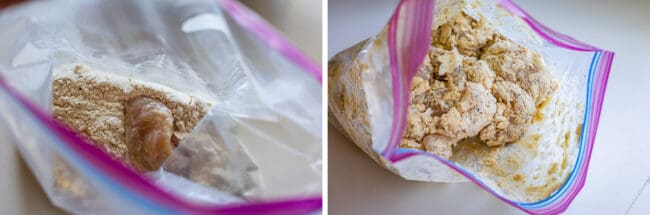 marinated chicken in a bag with dry ingredients