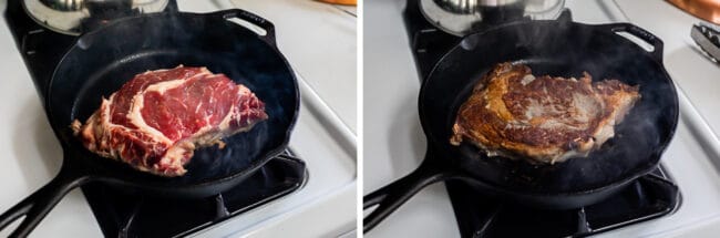 how to cook ribeye steak in a cast iron skillet