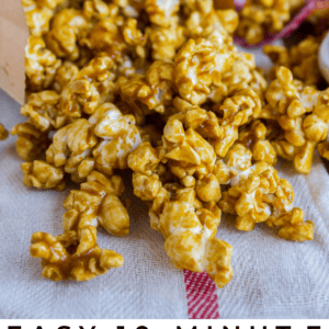 homemade caramel popcorn.