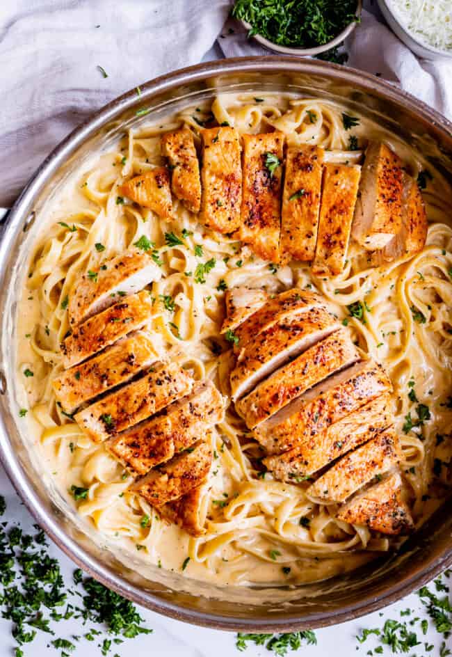 homemade chicken fettuccine alfredo