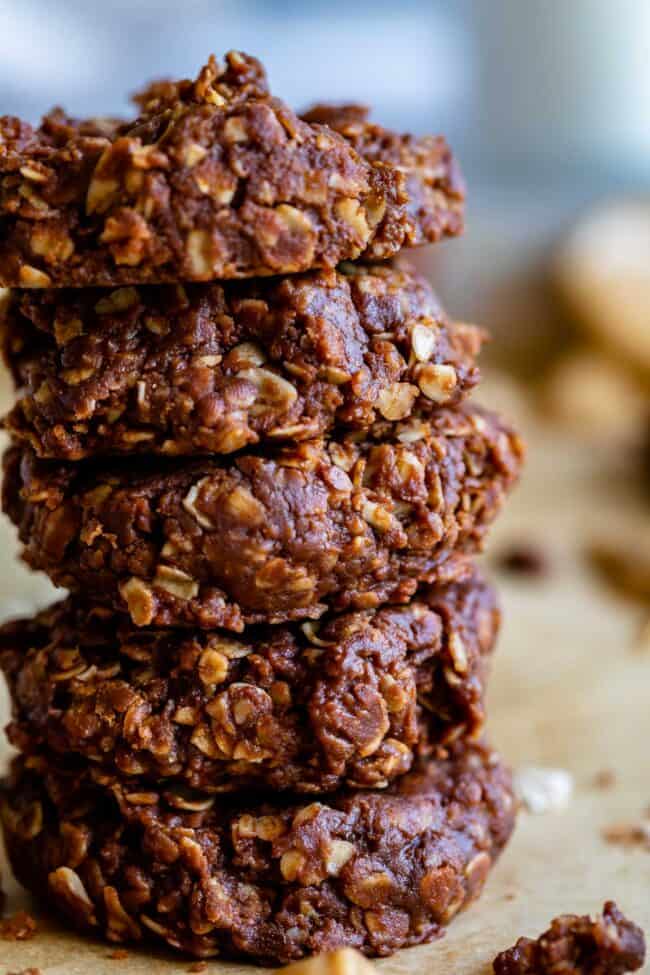 No Bake Peanut Butter Oatmeal Cookies The Food Charlatan