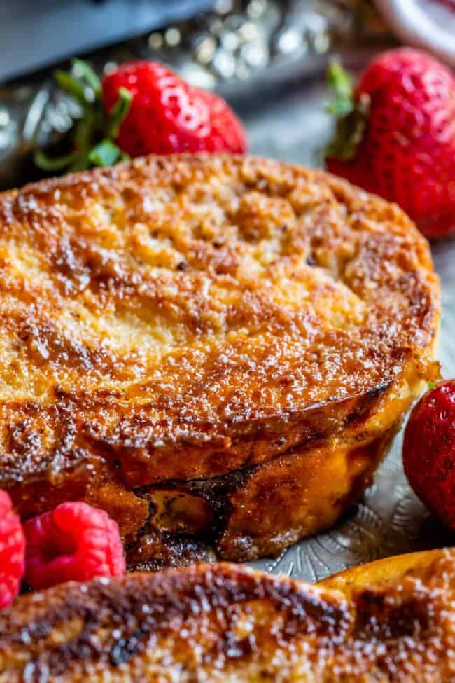 the caramelized edge of fluffy french toast.