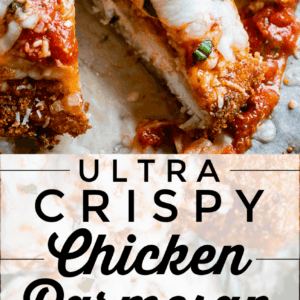 crispy chicken parmesan recipe with mozzarella and basil