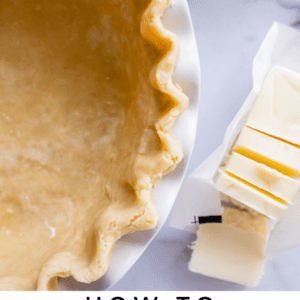 a blind baked pie crust with butter and flour.