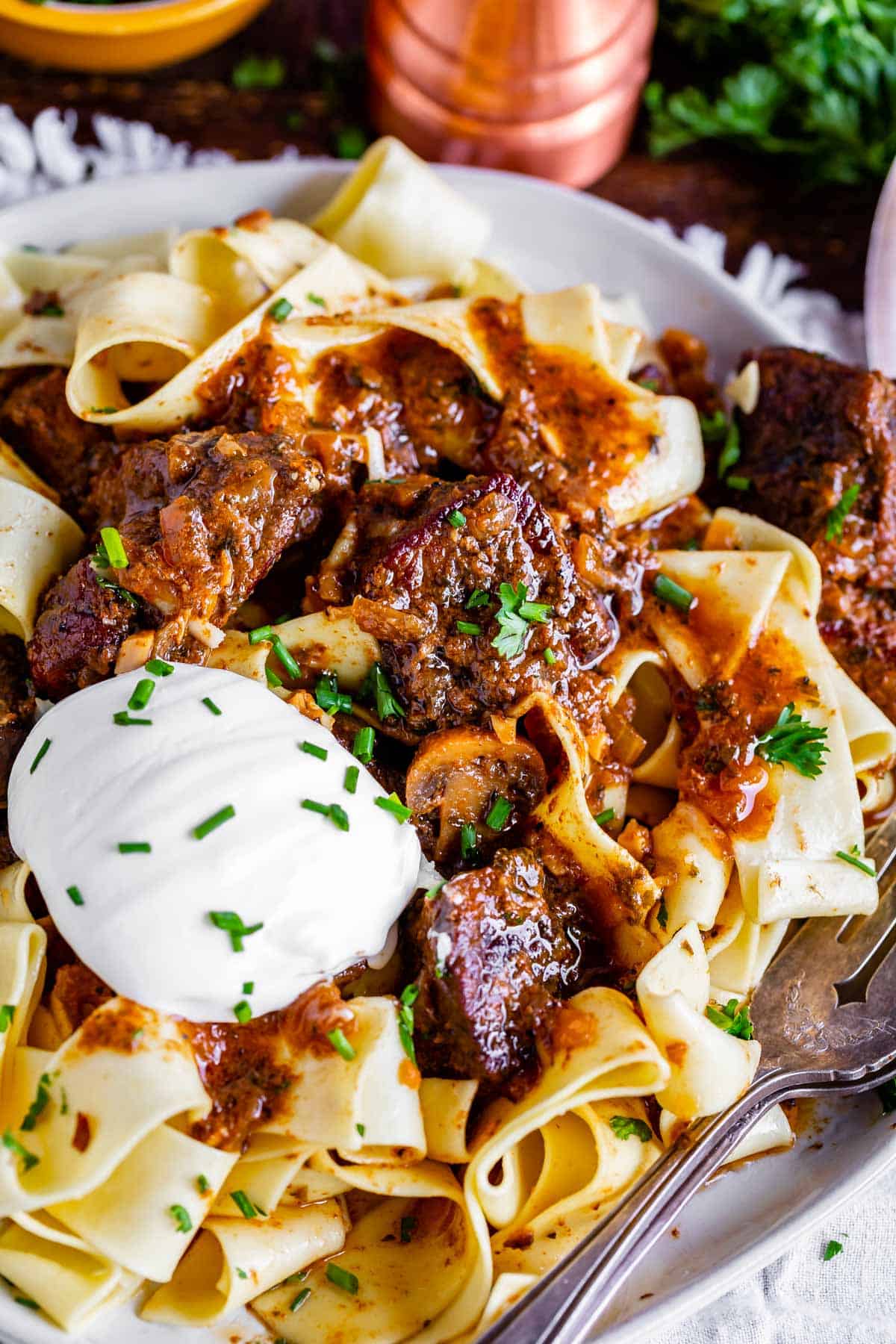 Classic Beef Stroganoff Recipe (Crock Pot) The Food Charlatan