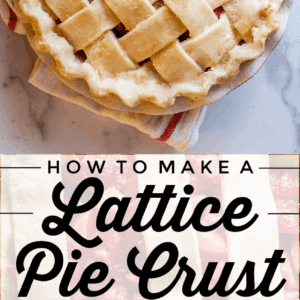 completes lattice pie before cooking