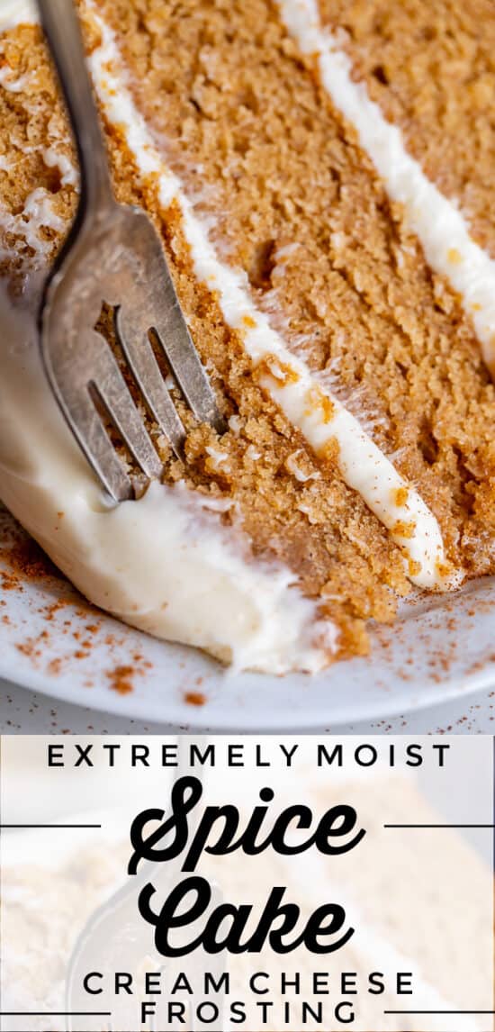 super moist spice cake with cream cheese frosting