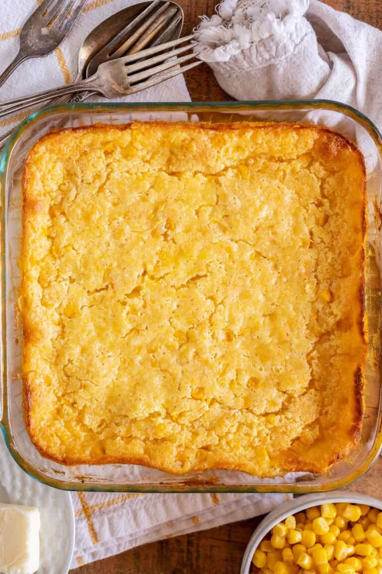 Jiffy Cornbread Casserole - The Food Charlatan