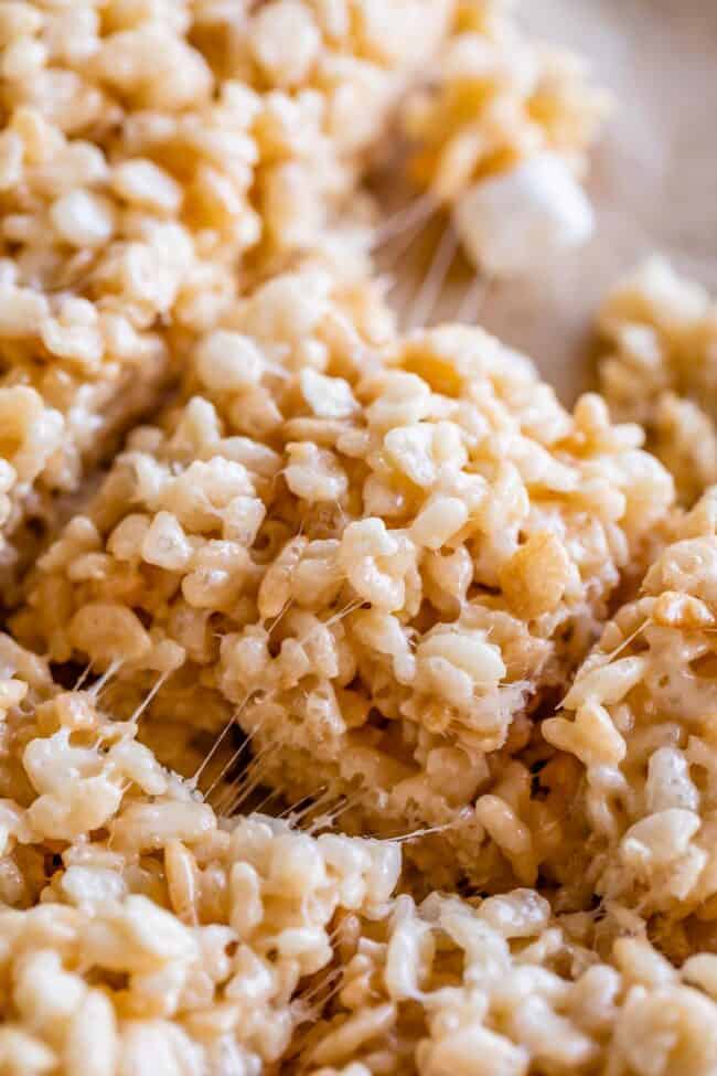 rice Krispie treats with marshmallow stretch.