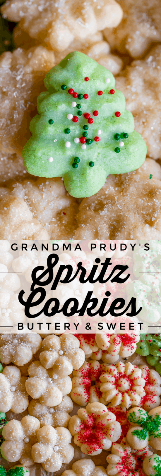 butter spritz cookies with sprinkles