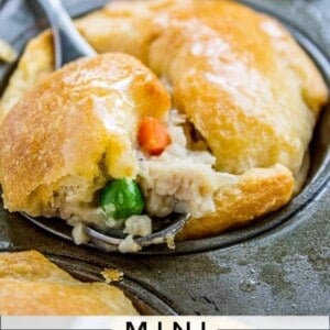 fluffy chicken pot pie with crescent rolls