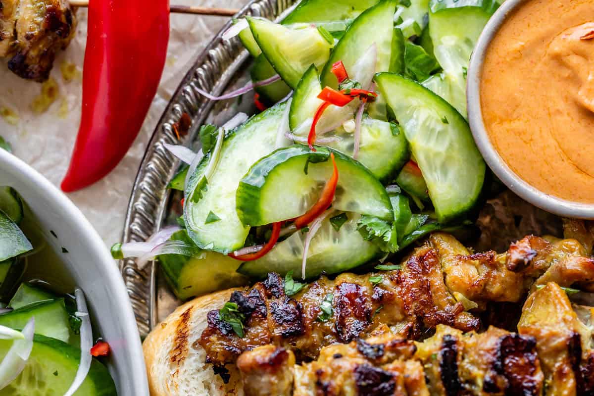 Thai Cucumber Salad Recipe (for Chicken Satay) The Food Charlatan