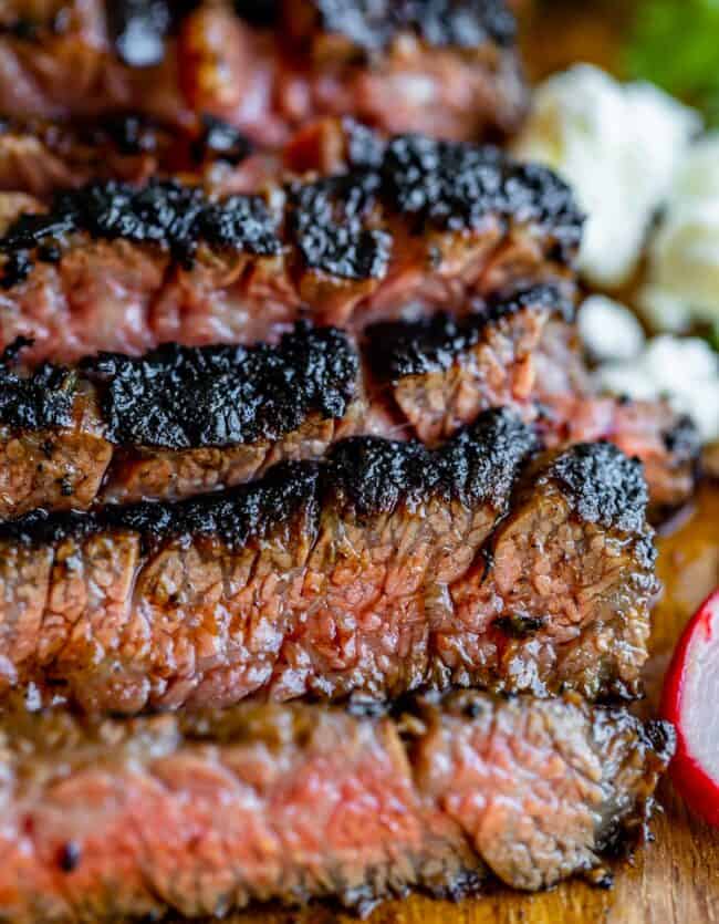 carne asada meat sliced against the grain