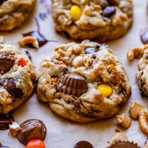 Reese's Peanut butter cookies on a pan