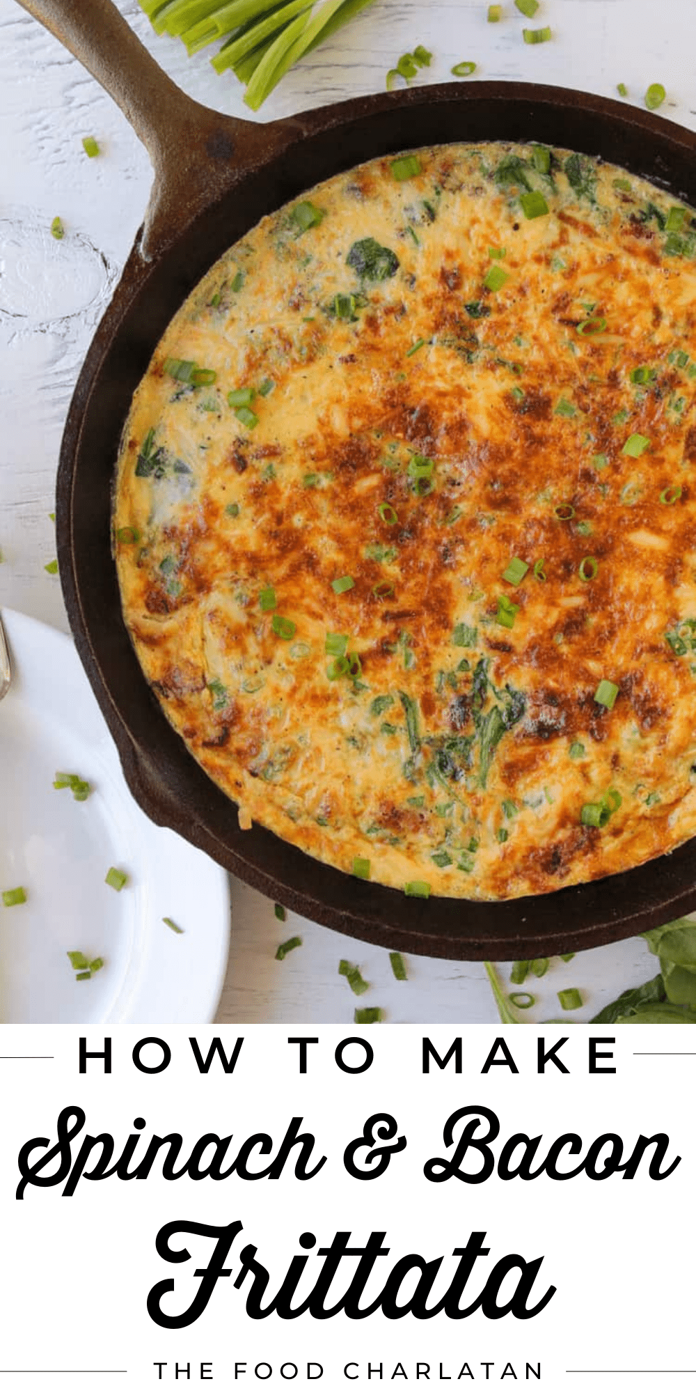 Cheesy Bacon Spinach Frittata Recipe The Food Charlatan