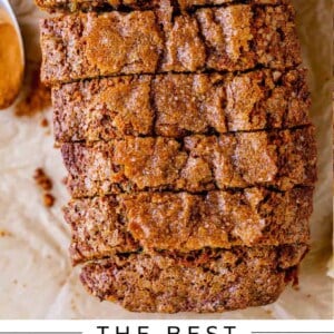 the best zucchini bread recipe sliced overhead