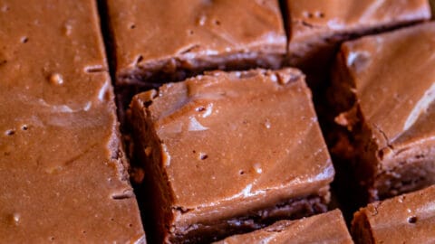 simple fudge recipe cut into squares