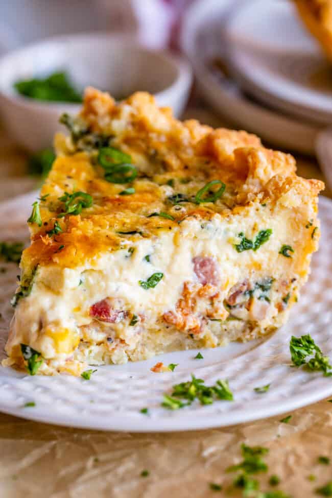 Hearty Spinach and Onion Quiche - Our Salty Kitchen