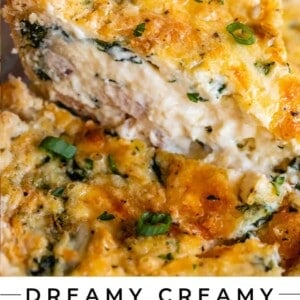 lifting a slice of breakfast quiche from a pie pan