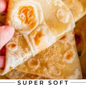 hand folding indian roti bread