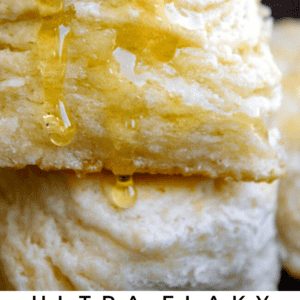 buttermilk biscuit with honey on top