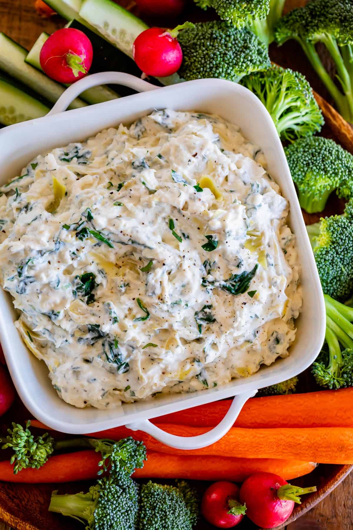 Extra Cheesy Spinach Artichoke Dip (Hot or Cold!) The Food Charlatan