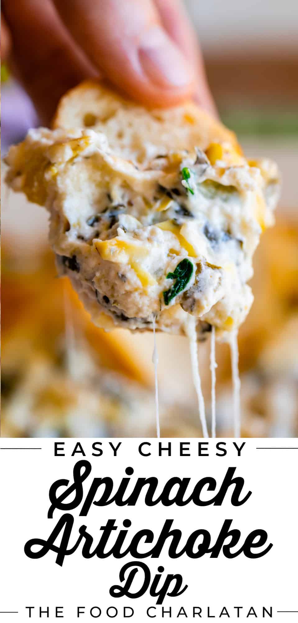 Extra Cheesy Spinach Artichoke Dip (Hot or Cold!) The Food Charlatan