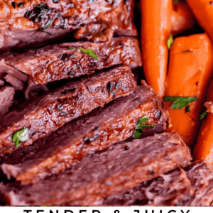 sliced slow cooker corned beef with carrots and cabbage