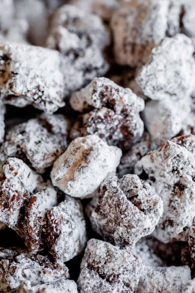 close up photo of stuck together puppy chow
