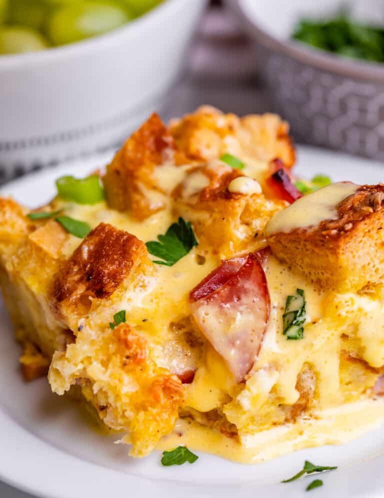 Eggs Benedict Casserole (Overnight Casserole) - The Food Charlatan