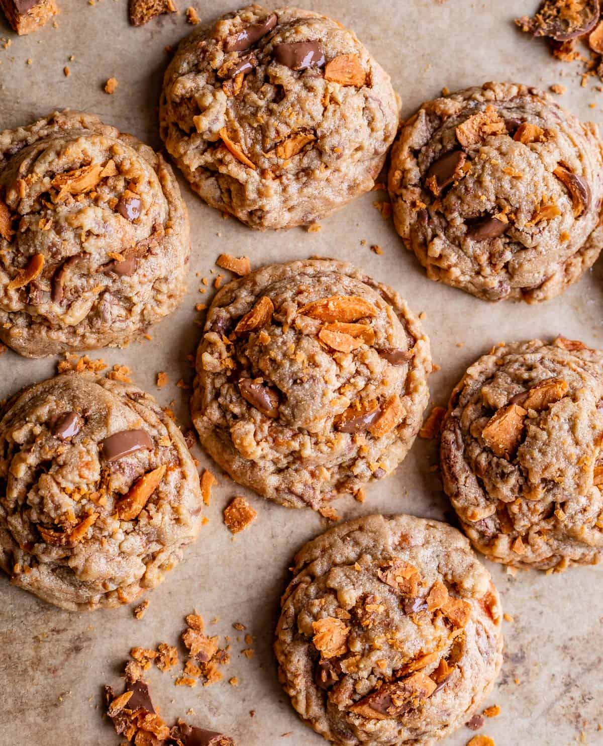 Thick and Chewy Peanut Butter Butterfinger Cookies The Food Charlatan